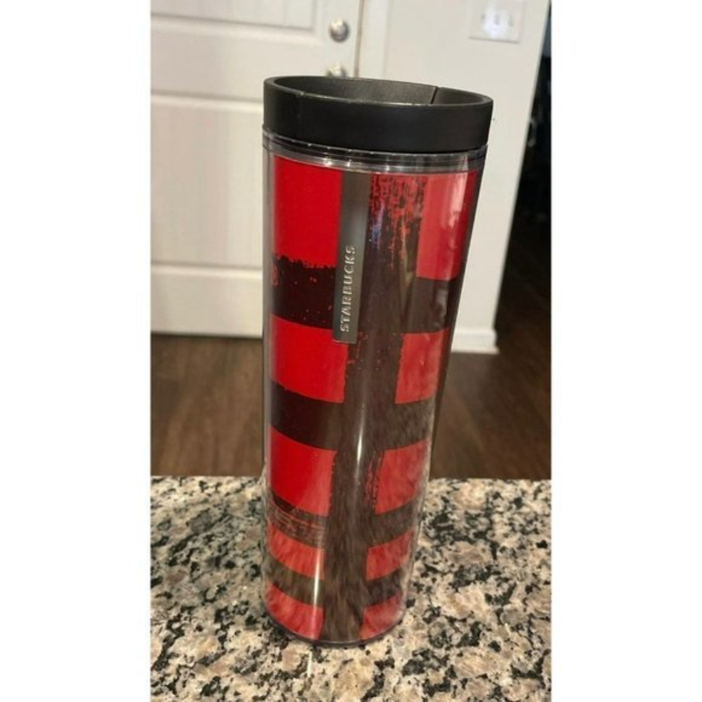 Starbucks Tumbler Red Plaid